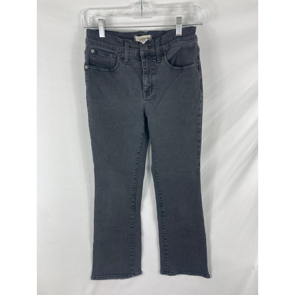 Madewell Washed Black Mid Rise Kick out Jean Size 28